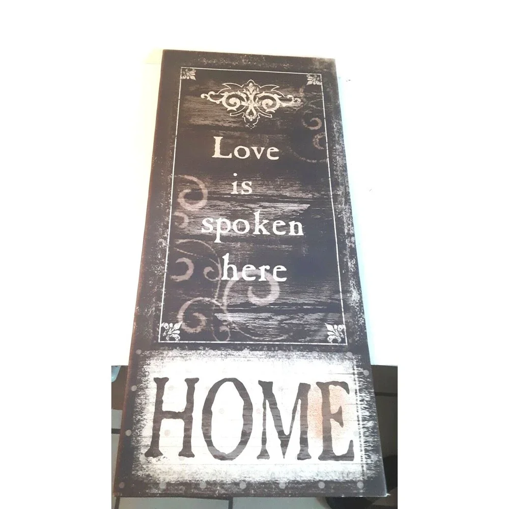 Home Vertical Canvas Wall Art Love Spoken Here 28